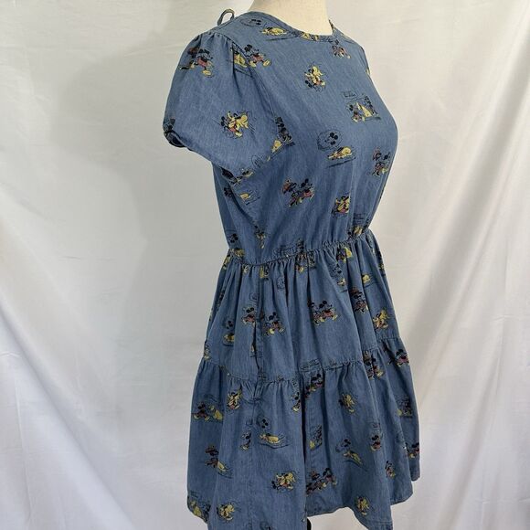 DISNEY Her Universe Mickey & Friends Chambray Dress Size XS - Picture 4 of 9